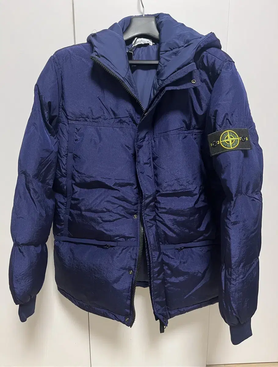 Stone Hooded Padded Bloo Navy M L