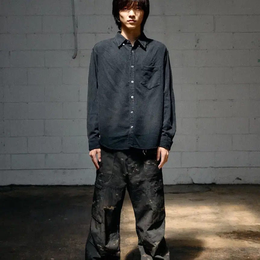 해칭룸 Fatigue Over Pants Ripstop BlackCamo