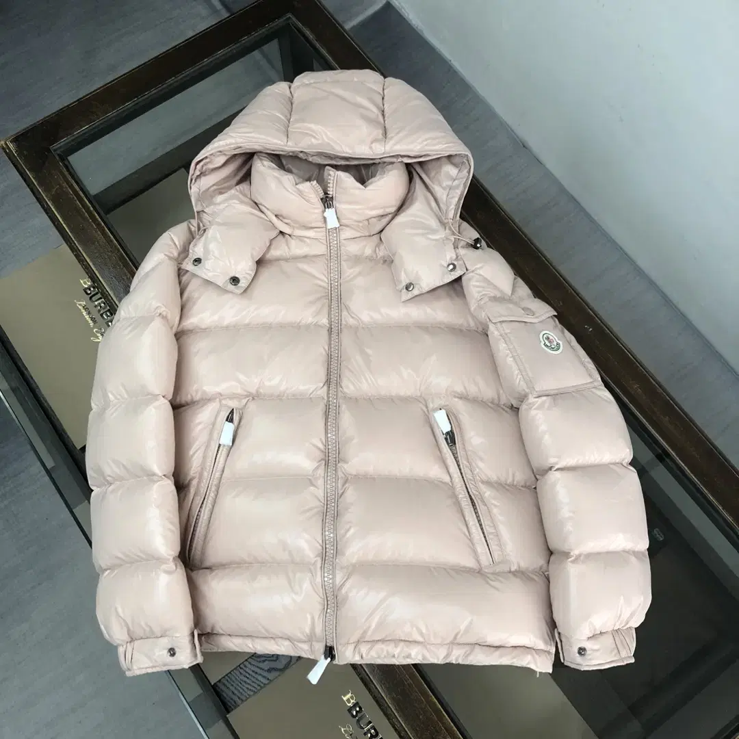 Moncler MAYA Pink Hooded Down Puffer Jacket