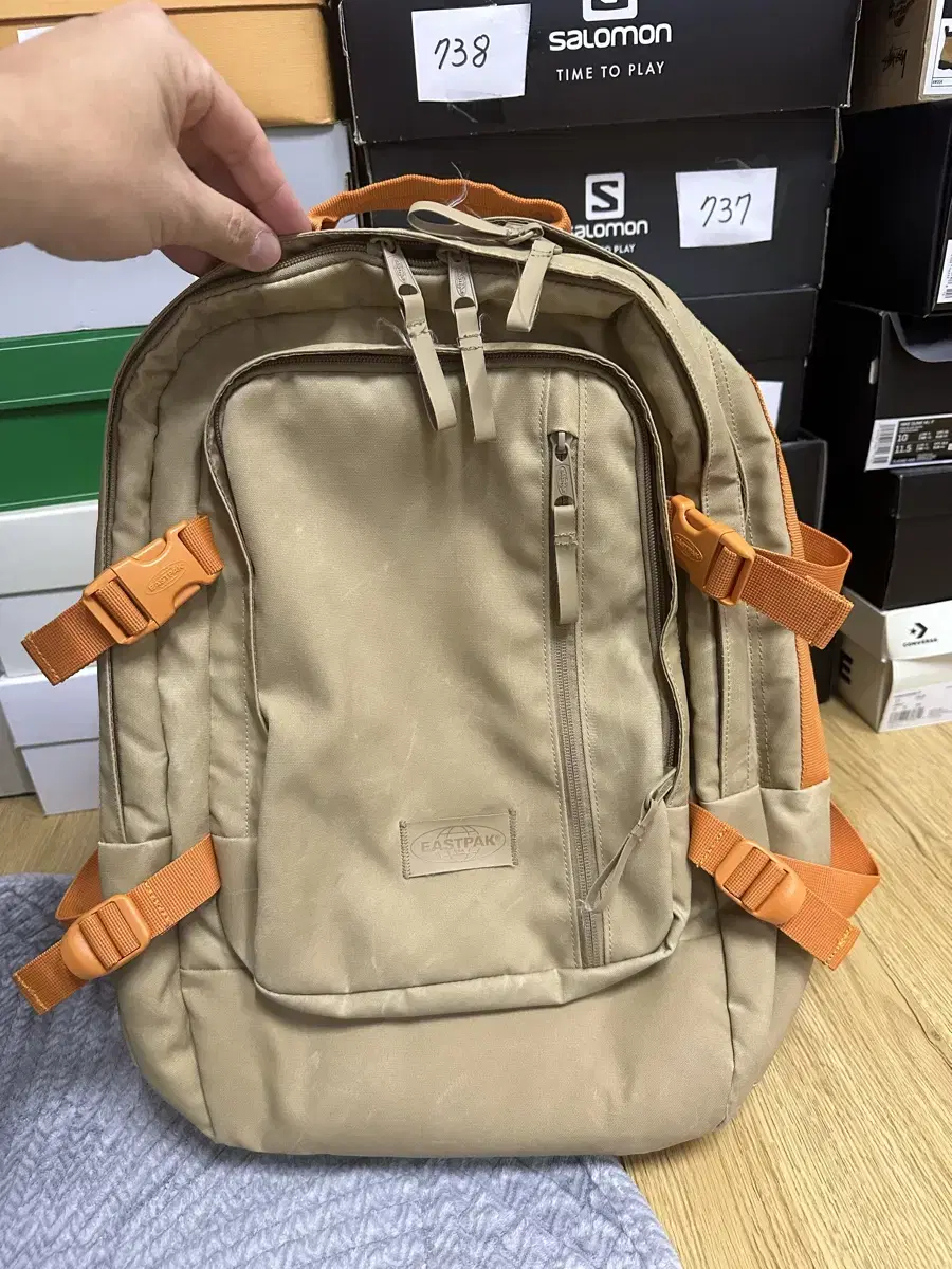 Eastbag Backpack Volker Callout Beige