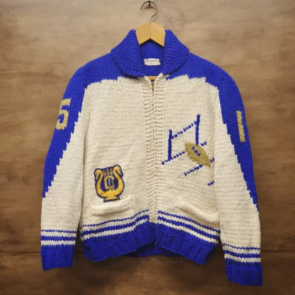 60s Football Cowichan Sweater