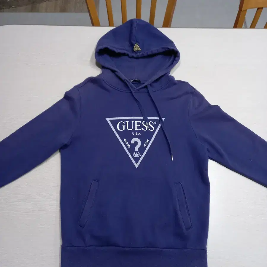 M95 GUESS China 기모 후드티 네이비 M-781