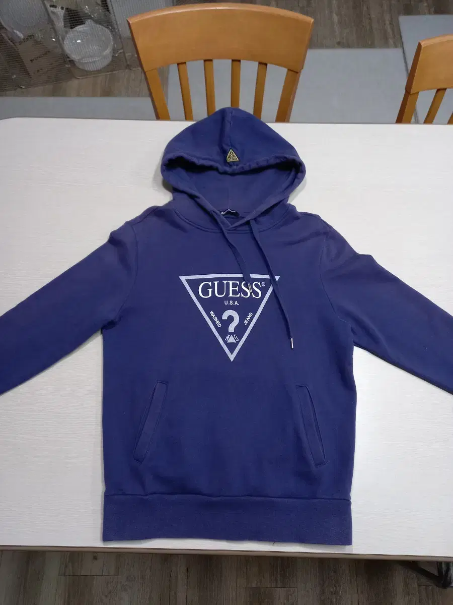 M95 GUESS China 기모 후드티 네이비 M-781