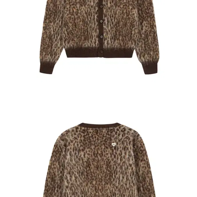 에즈이프캘리 LEOPARD KNIT CARDIGAN BROWN