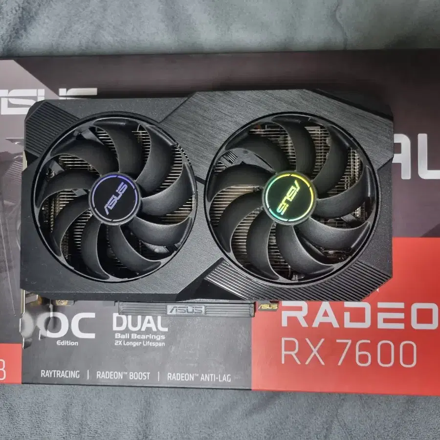 asus dual rx7600 팝니다