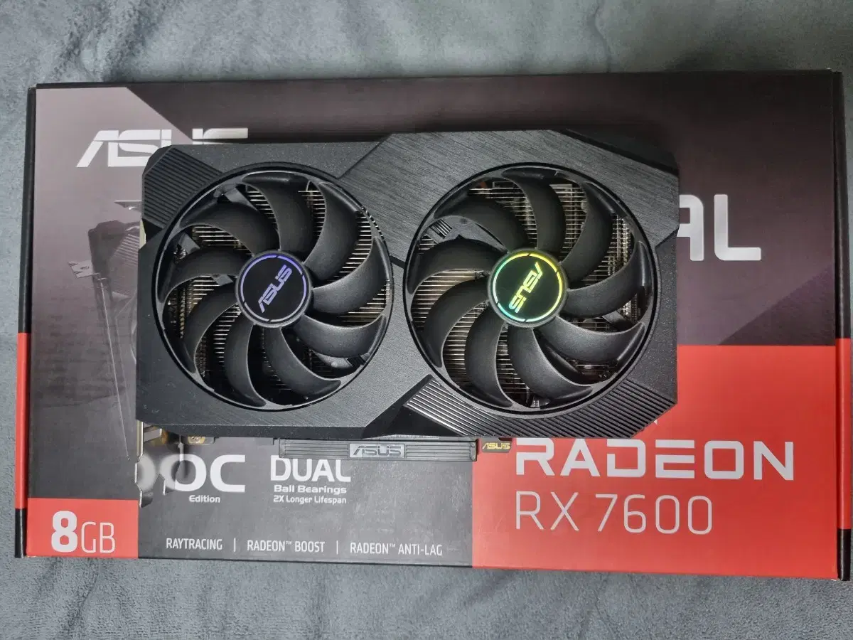 asus dual rx7600 팝니다