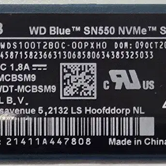 WD SSD SN550 M.2 2280 1T(NVMe) 팝니다.