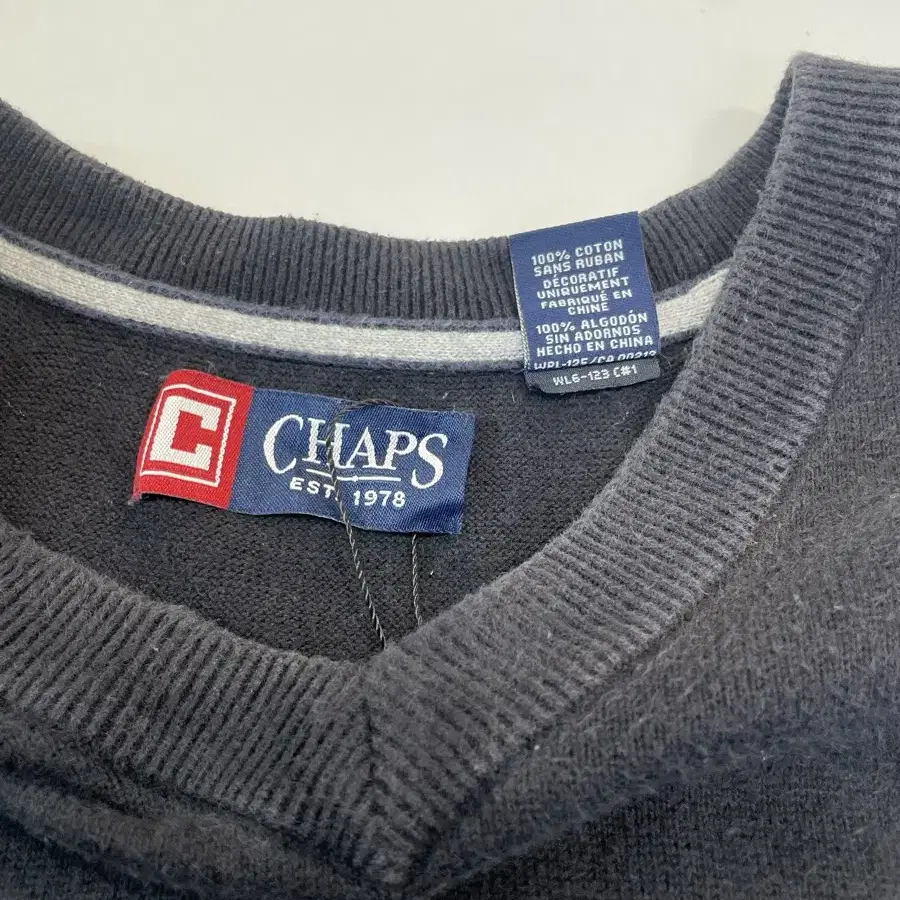 (3XL) CHAPS 챕스 브이넥 조끼 니트