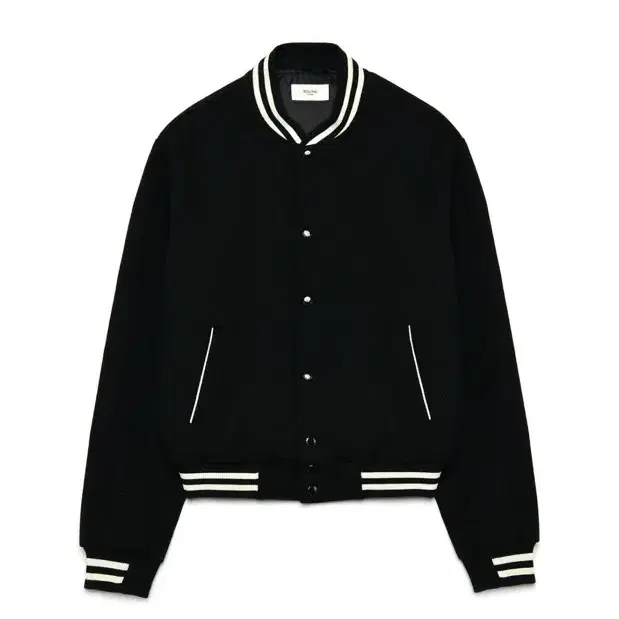 롤링 스튜디오 VARSITY JACKET WOOL BLACK M