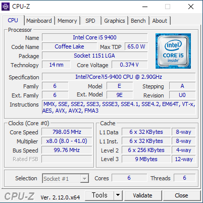 인텔 I5 9400 ECS B365H5-M22 DDR4 8GB