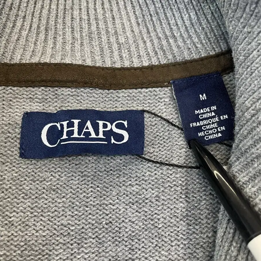 (M) CHAPS 챕스 하프집업 조끼 니트