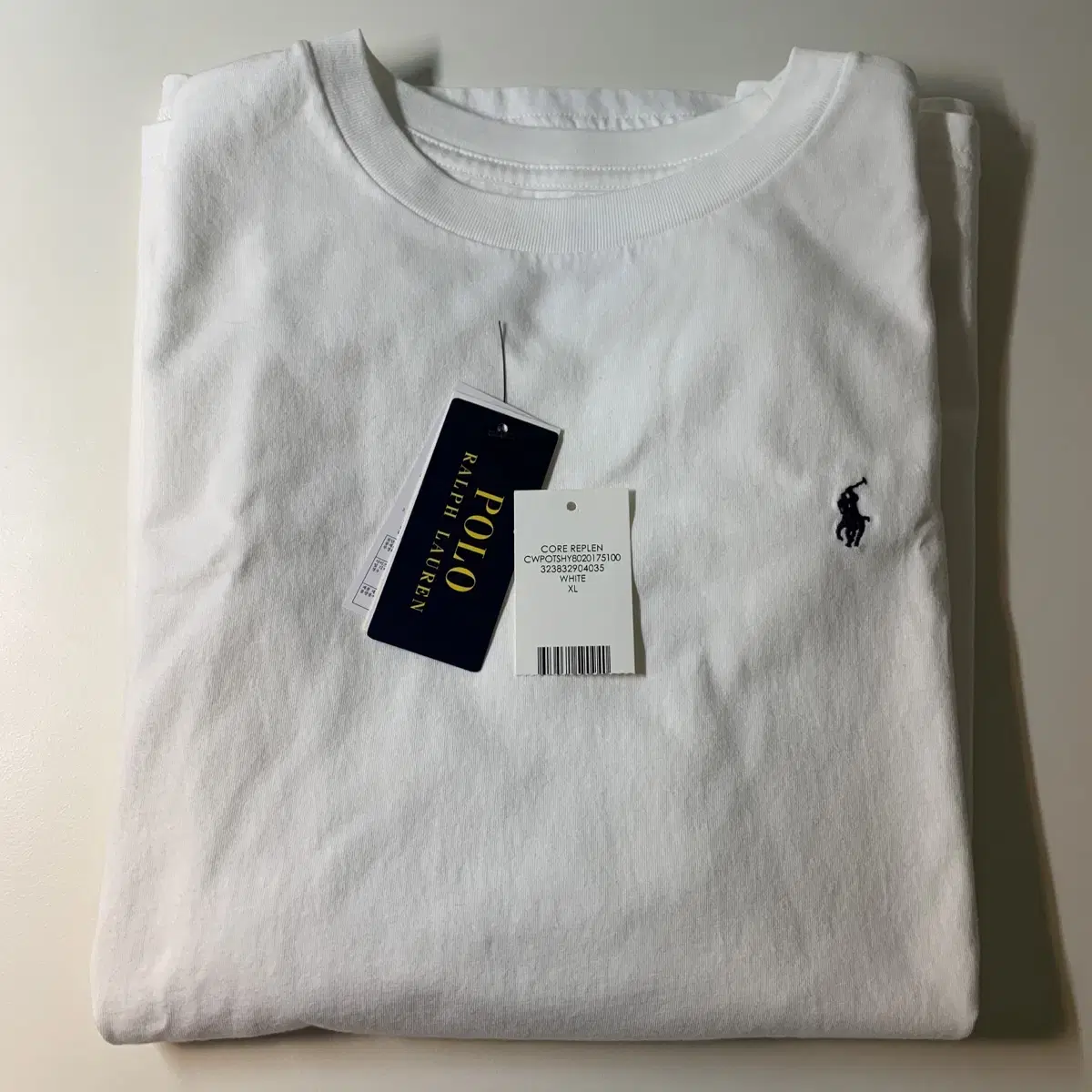 Genuine) Polo Ralph Lauren Round Neck Vahn Tee /Women/Boys/Embroidery/White Tee