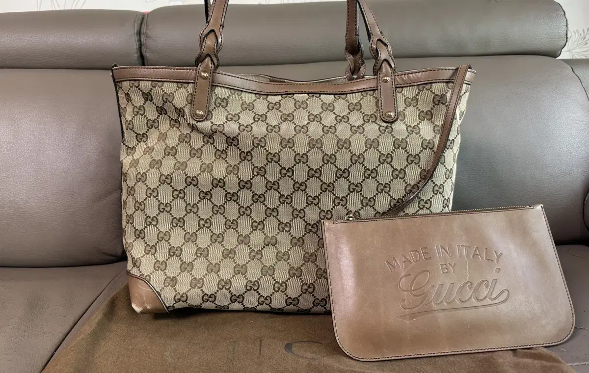 Gucci Jacquard Shopper Tote Shoulder Bag