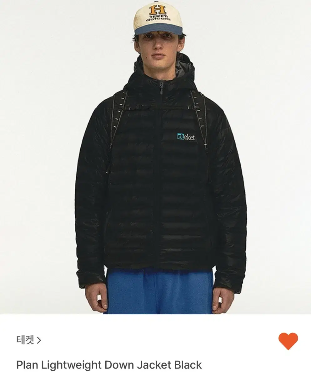 테켓 plan lightweight down jacket black m