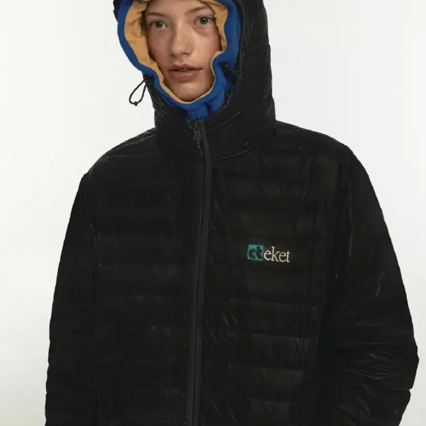 테켓 plan lightweight down jacket black m