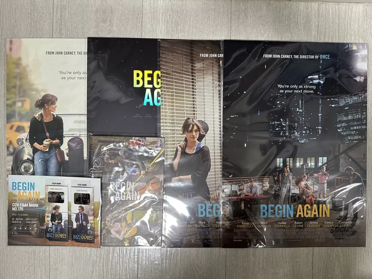 비긴 어게인 Begin Again 특전 포스터 4종, 컨셉북, 필름마크