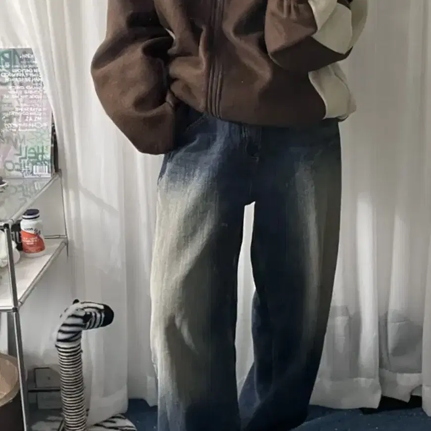 오피엠 레트로 와이드 데님 팬츠 Retro wide denim pants