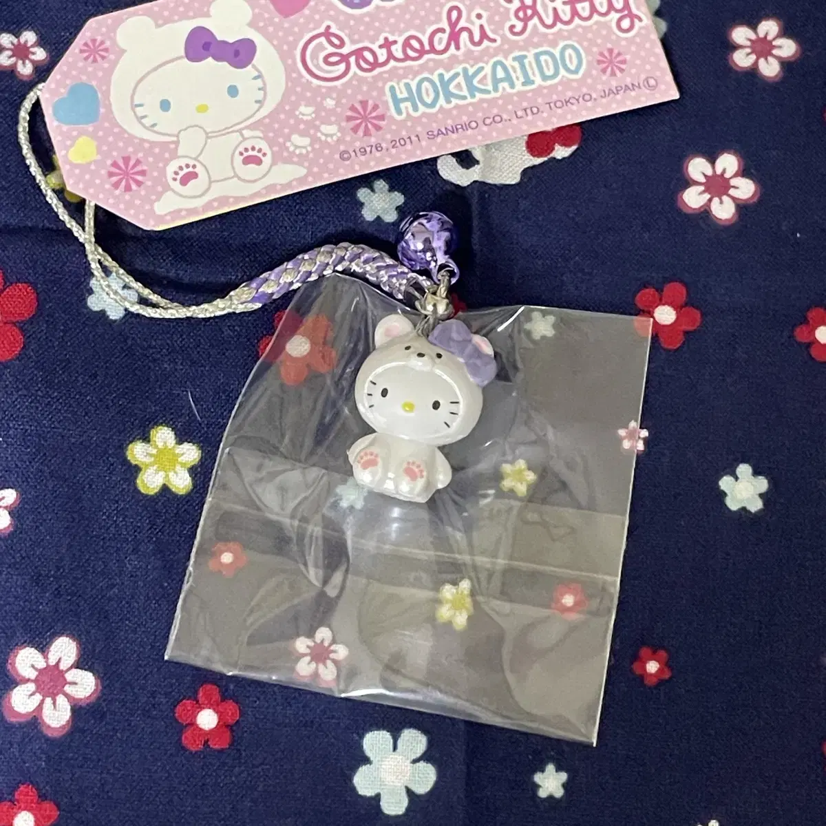 Hello Kitty Fukkaido Bear Keyring