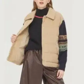 여85/ 21FW 스틸베네통 코듀로이 구스다운 패딩 자켓