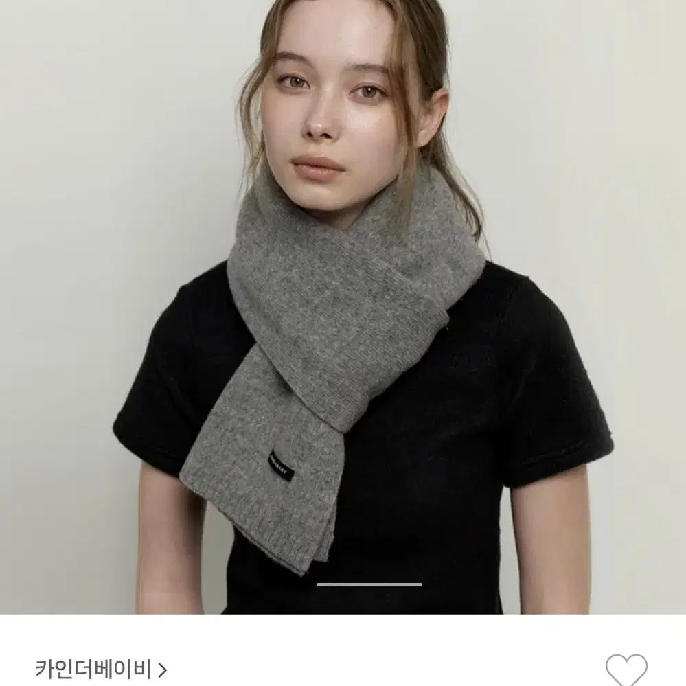 카인더베이비 cozy knit muffler - gray 팔아요