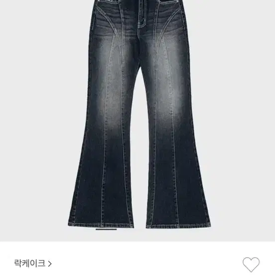 락케이크 Clara Bootcut Jeans - Black 부츠컷 데님