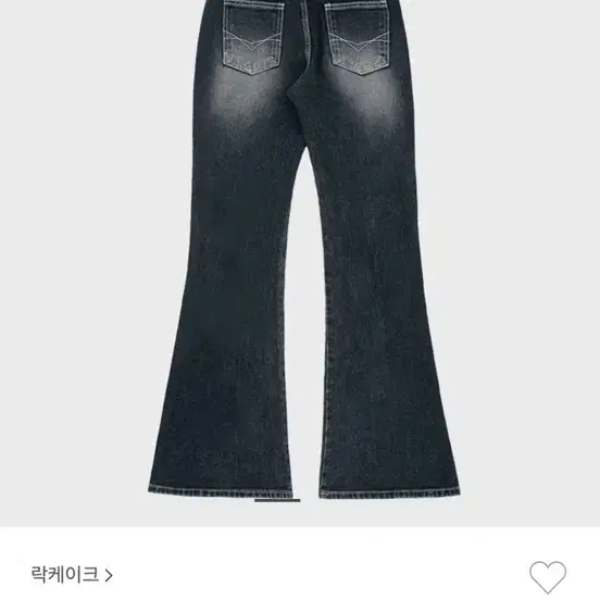 락케이크 Clara Bootcut Jeans - Black 부츠컷 데님