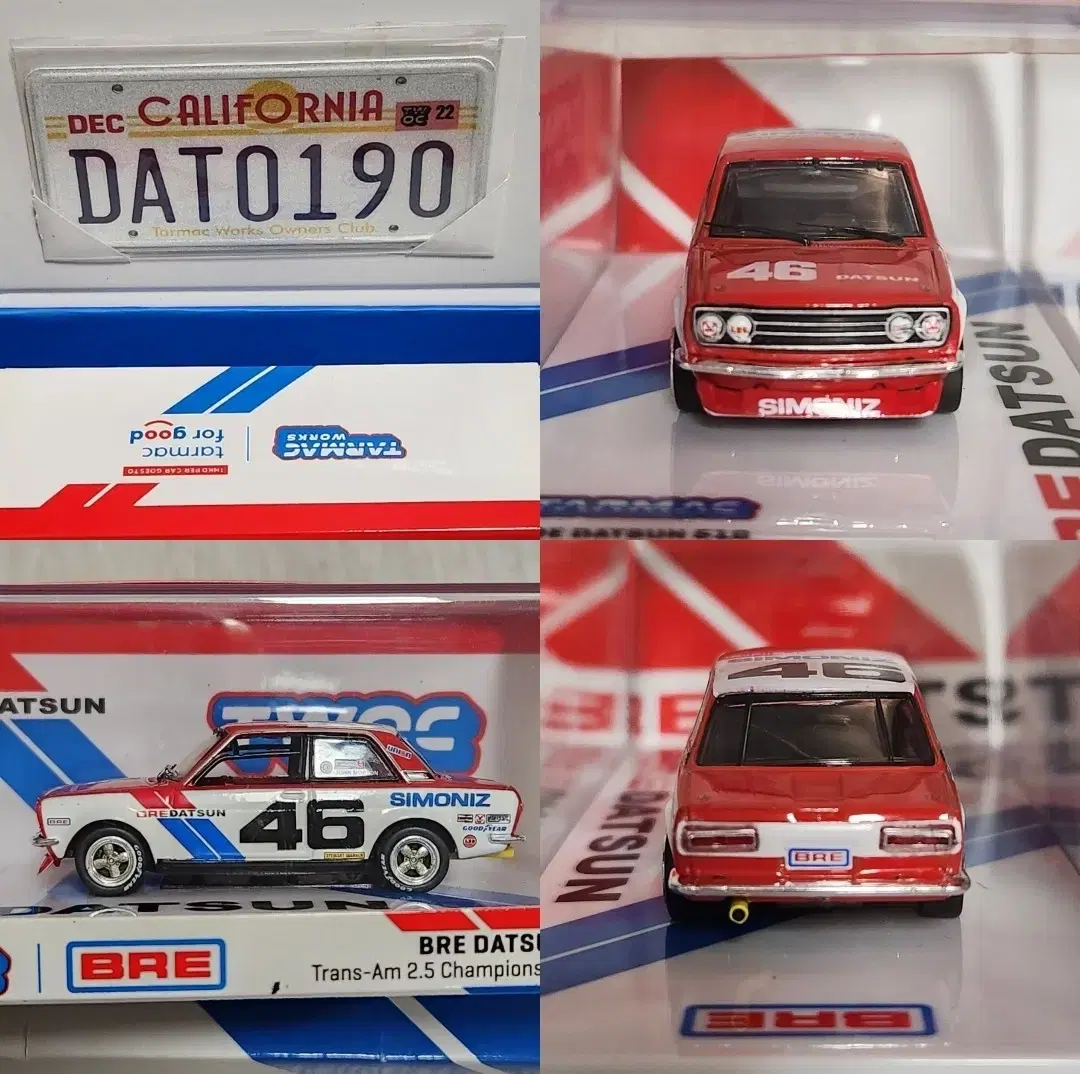 1:64 한정판 타막 TARMAC 닷선 BRE DATSUN 510 새상품