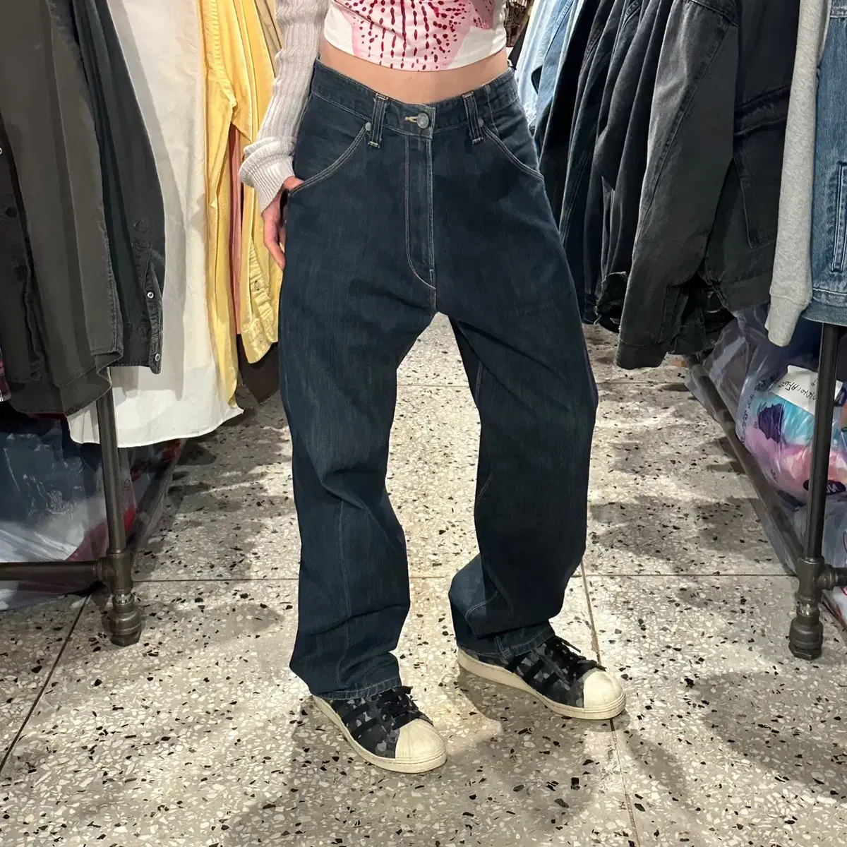 Levi's 리바이스 엔지니어드진 와이드 데님 팬츠