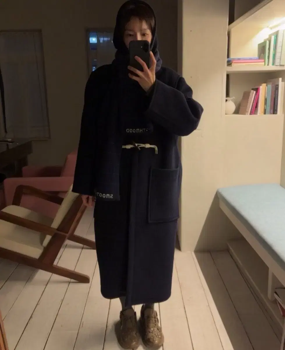 스무드무드 Babi Duffle Coat Navy새상품