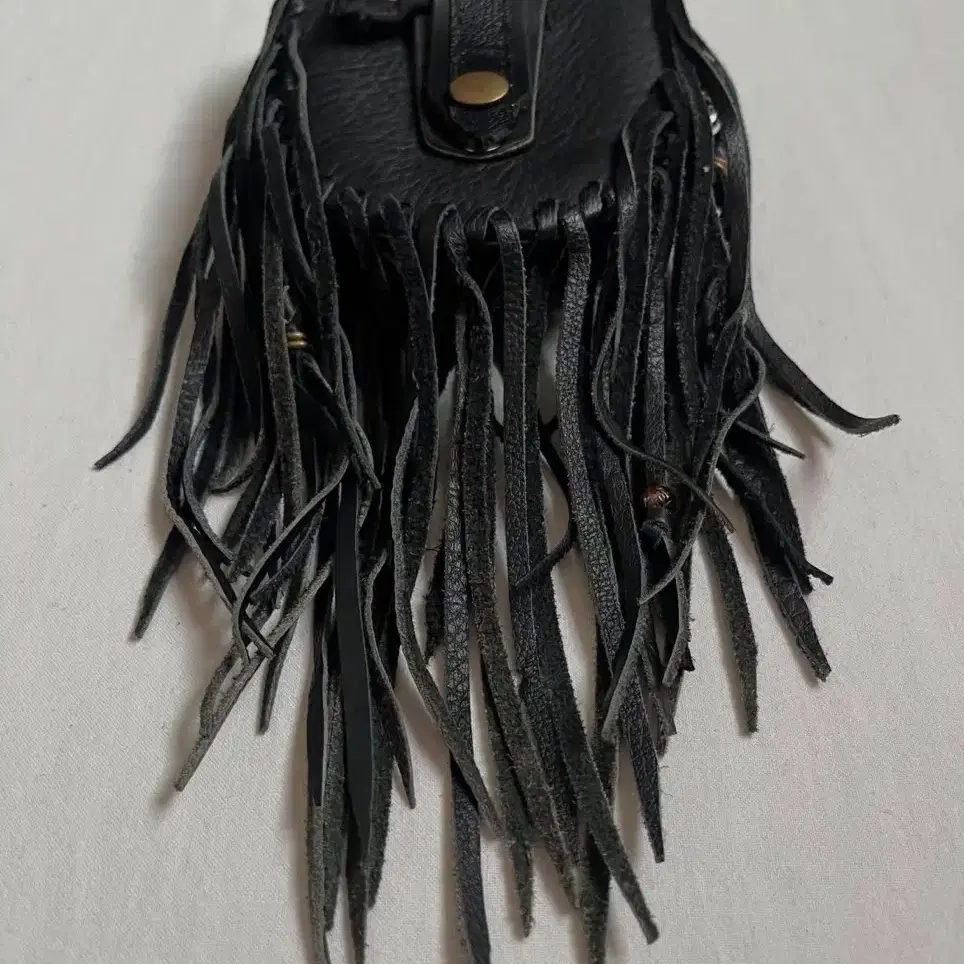 Archive Scorpion Leather Fringe Pouch