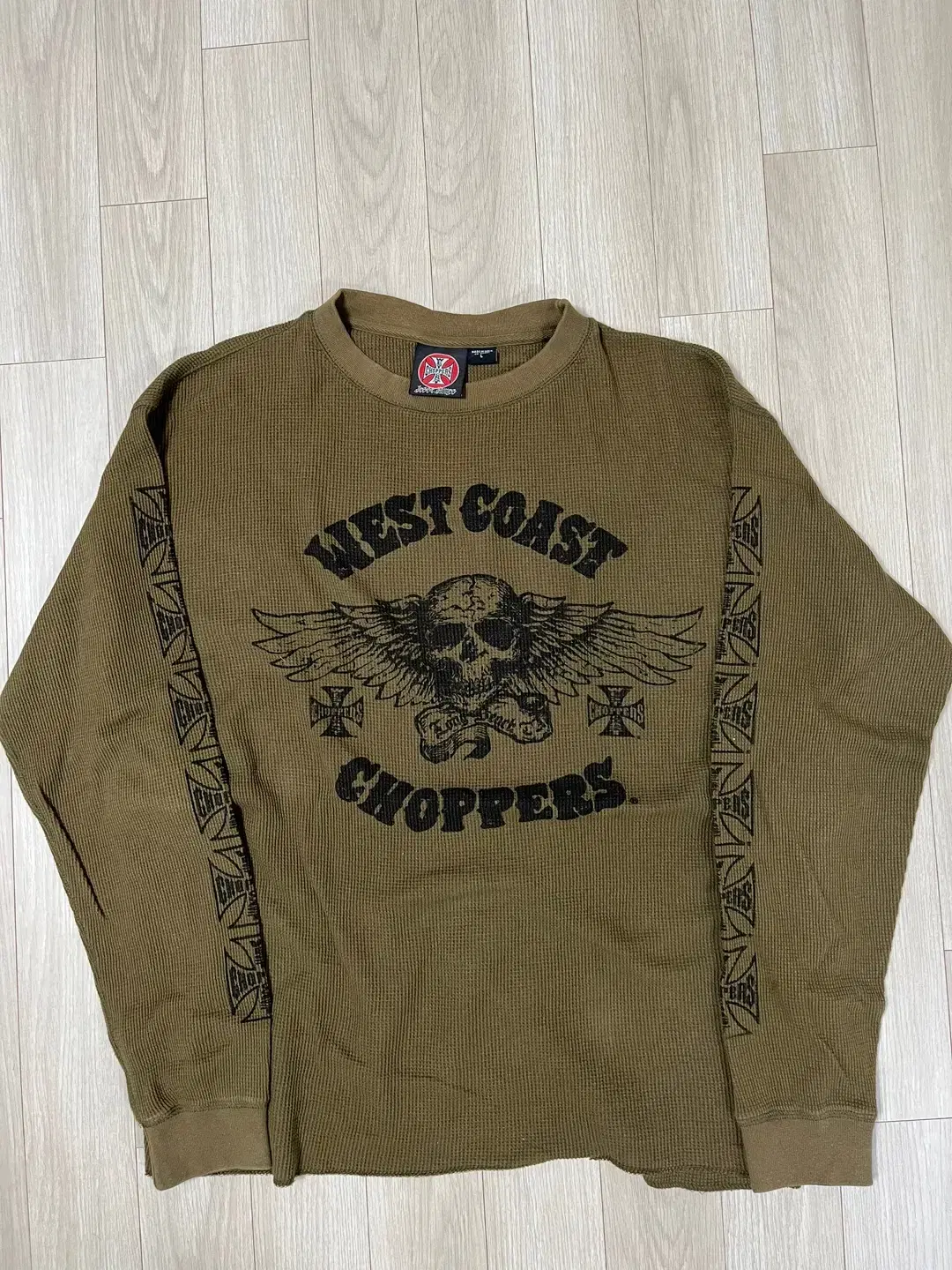 90s West coast choppers 써멀 롱슬리브 올리브색상