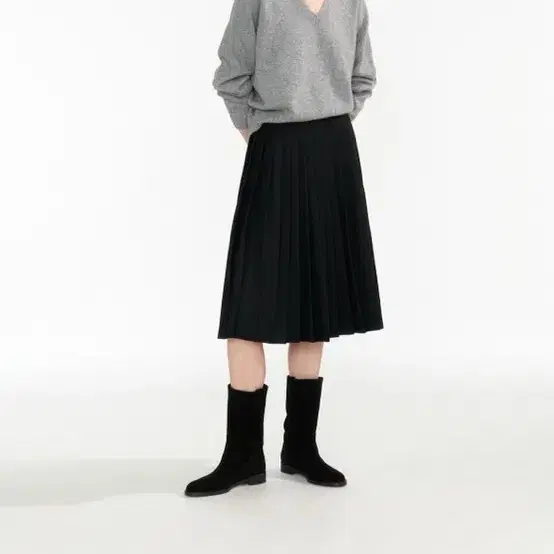 새상품) 낫띵리튼 Classic pleated mid-skirt