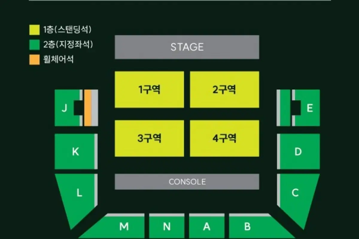 MGA 그린애플 스탠딩 1구역 1열 (10번대)