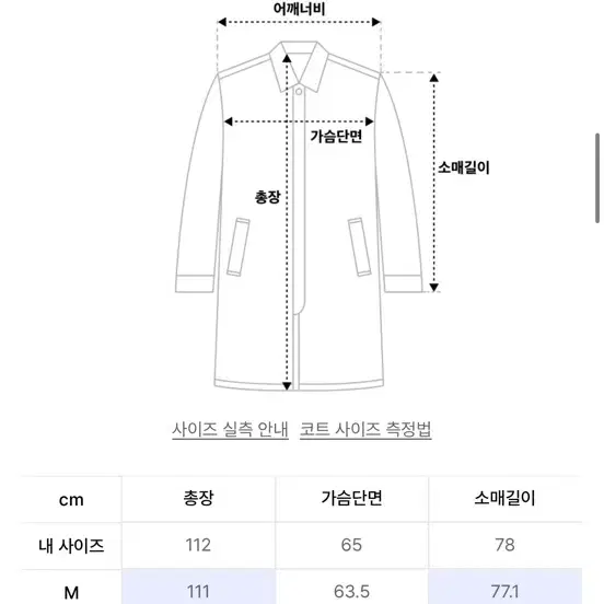 무탠다드 발마칸 코트 M 네이비 팝니다