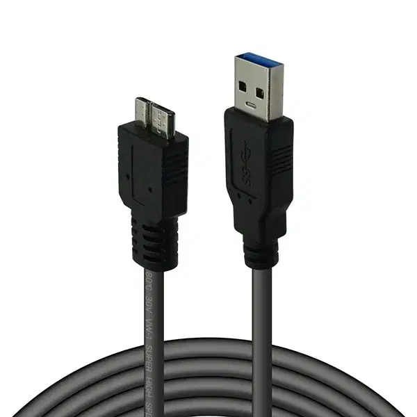 USB A-Micro B 3.0 연결 케이블 블랙 0.5m