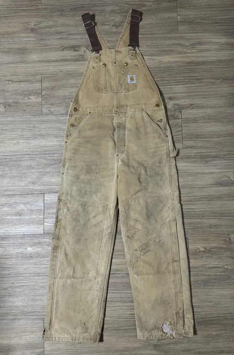 80s USA Calhart Duck Canvas Double Knee Overalls