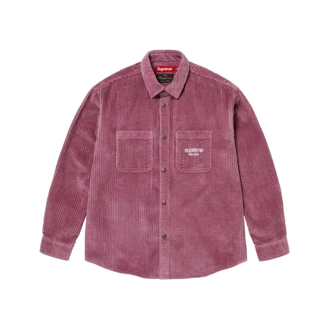 Genuine XL Supreme Wide-Wale Corduroy Snap Shirt Dusty Pink