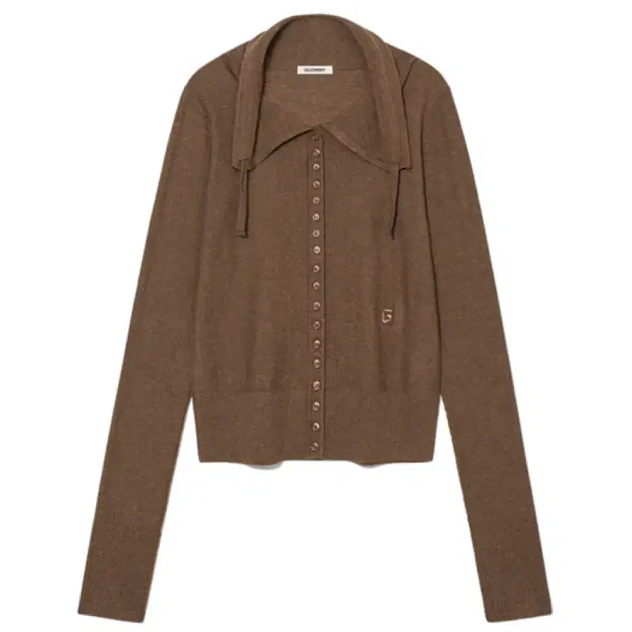 글로니 AMBER BUTTON CARDIGAN (BROWN)