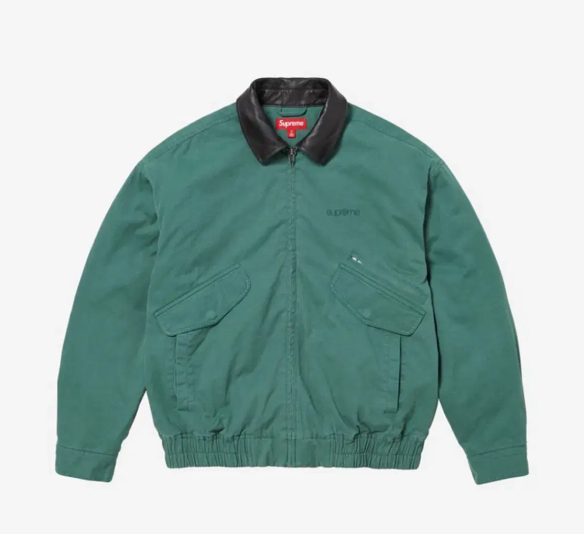 Supreme Leather Collar Utility Jacket