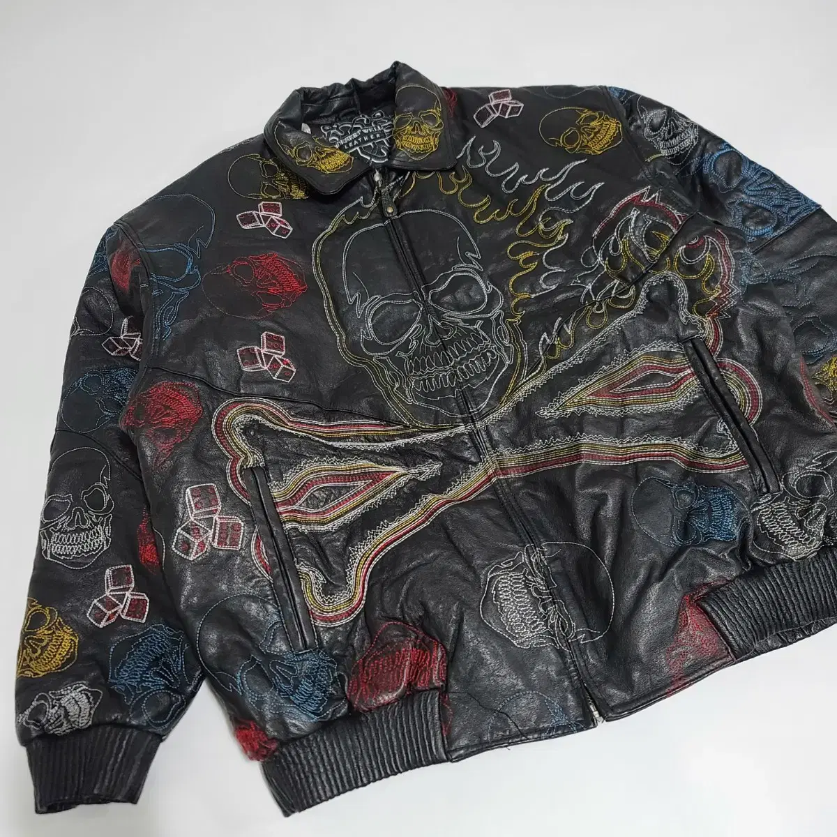 Desert Well Skulls Leather Jacket[2XL]