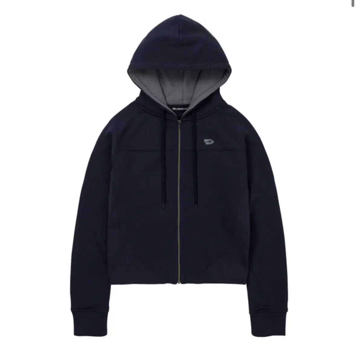 웰빙 익스프레스 Fitted Crop Zip Up Navy