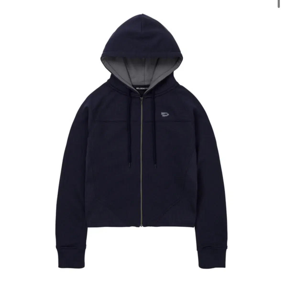 웰빙 익스프레스 Fitted Crop Zip Up Navy