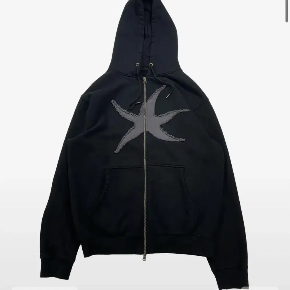 더콜디스트모먼트TCM starfish hooded zip-up (blac