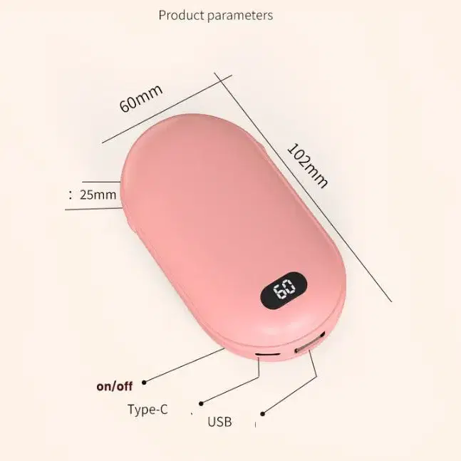 LED 충전식 손난로5200mAh 양면발열 보조배터리 KC인증 핸드워머