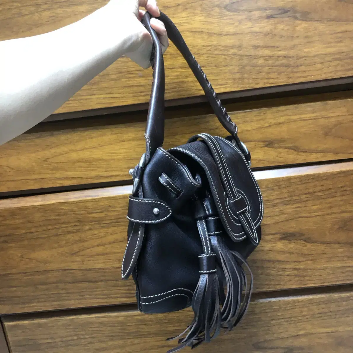 Bally brown leather flat bag 발리 핸드백 발리가방