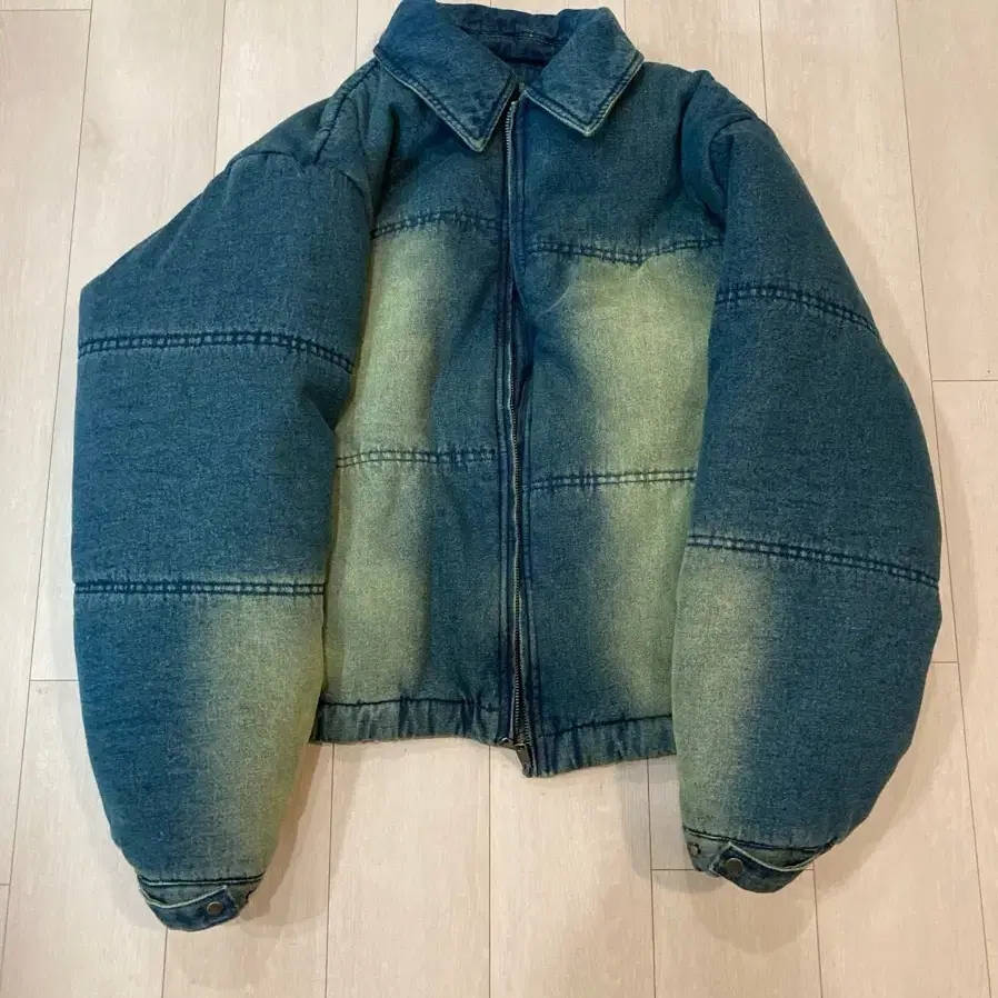 메인부스 Vintage Denim Puffer Jacket BLUE