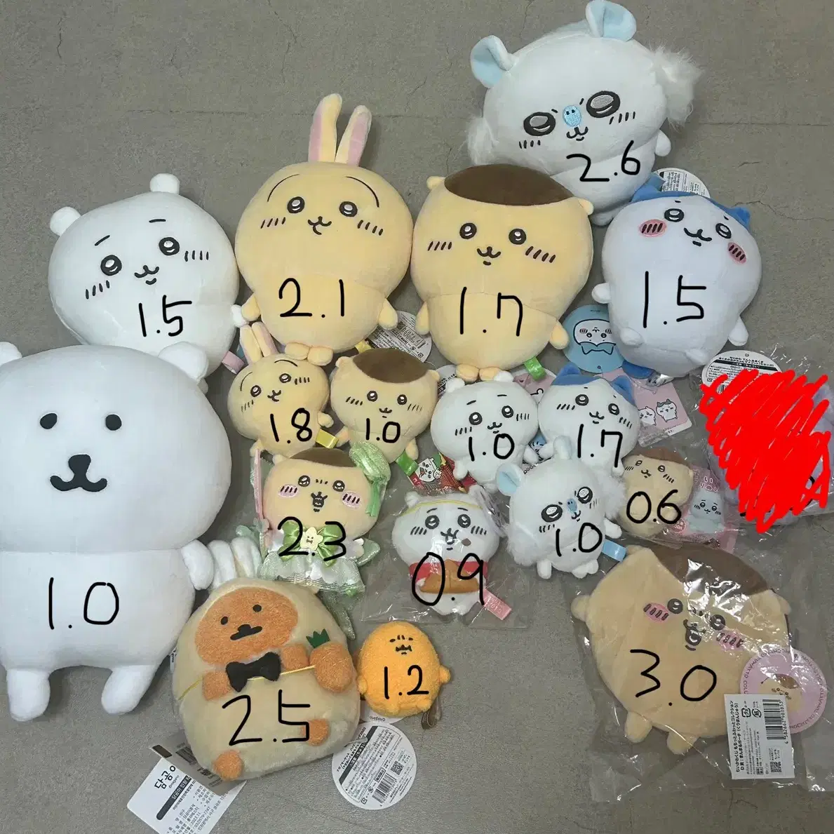 먼작귀 농담곰 고로케 치이카와 하치와레 모몽가 우사기 쿠리만쥬 밤만쥬