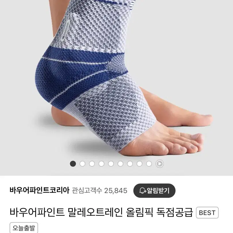 바우어파인트 말레오트레인 발목보호대 왼쪽 2사이즈