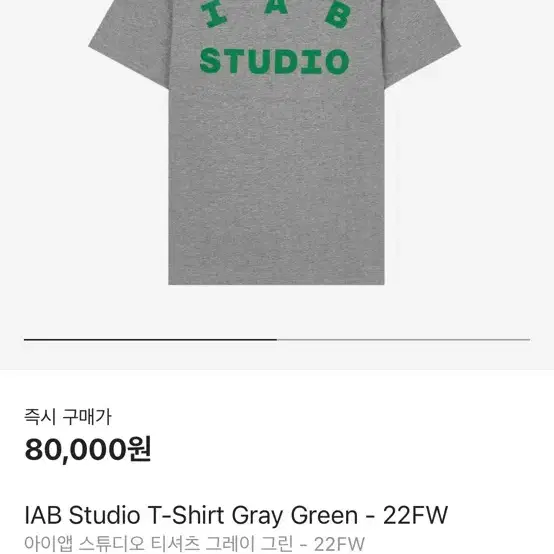 【IAB STUDIO】T-Shirt Gray Green - 22FW IAB Studio T-Shirt Gray Green - 22FW | eBay