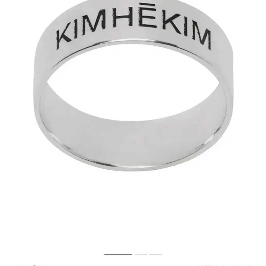 김해김 kimhekim silver logo band ring